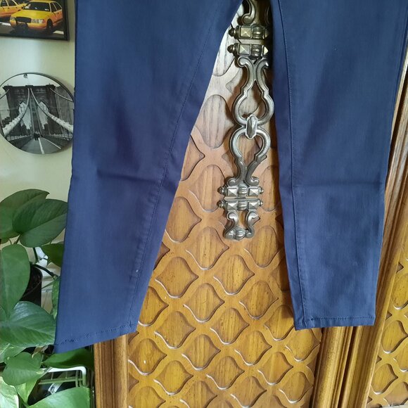 BeBop Bi-Stretch Cropped Skinny Ankle Pants - Dark Navy, Size 3/4 - Picture 6 of 16